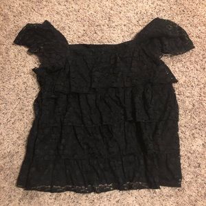 Off the shoulder ruffle top